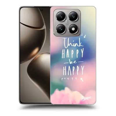 Fekete szilikon tok az alábbi mobiltelefonokra Xiaomi 14T Pro - Think happy be happy