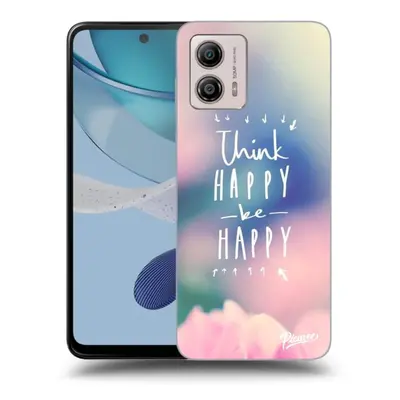 Átlátszó szilikon tok az alábbi mobiltelefonokra Motorola Moto G53 5G - Think happy be happy