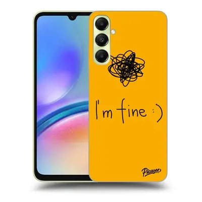 Fekete szilikon tok az alábbi mobiltelefonokra Samsung Galaxy A05s A057G - I am fine