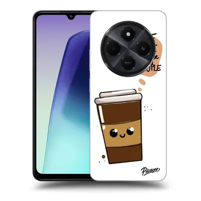 Átlátszó szilikon tok az alábbi mobiltelefonokra Xiaomi Redmi 14C - Cute coffee